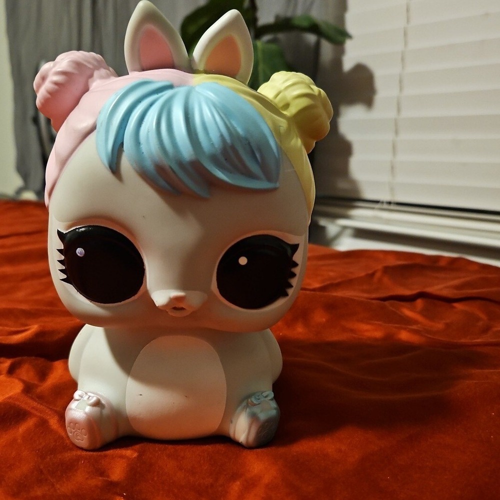 LOL Surprise! Coin Bank Piggy Bank Bunny‎ Rabbit Ears Pastel Hair Decor